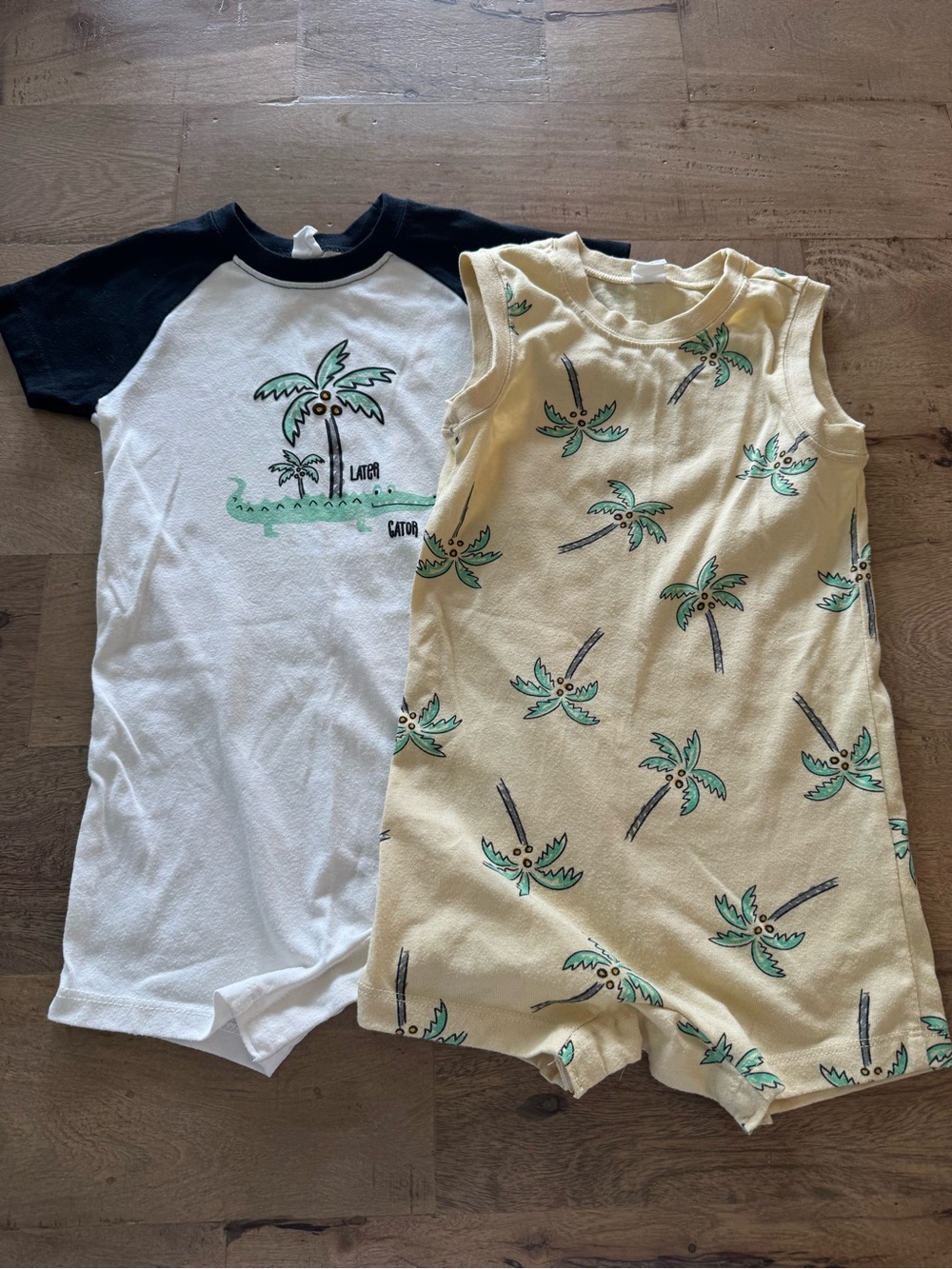 PL Kids Palm Print alligator Baby summer Rompers Set size 25 months